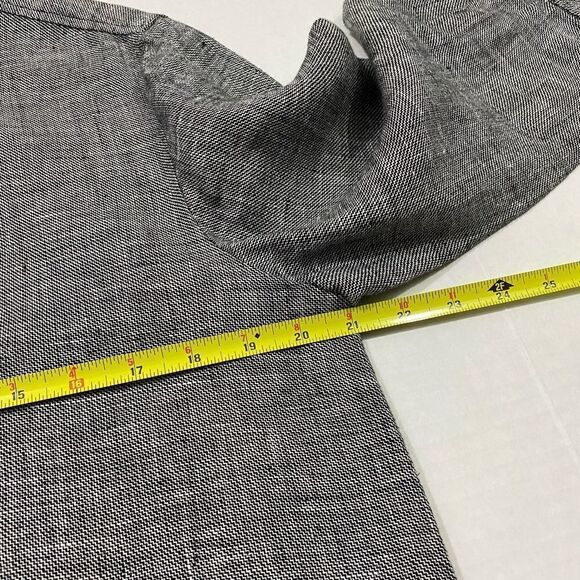 Norton McNaughton Women’s Button Down Linen Gray Top. Size Small. - Picture 5 of 11
